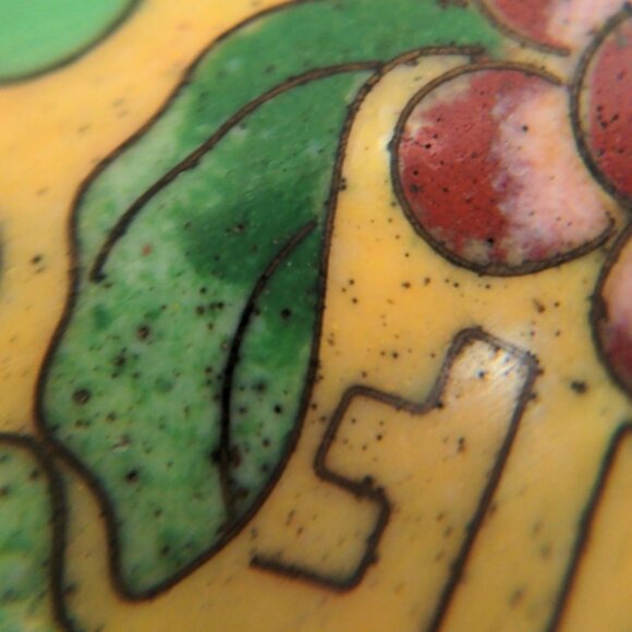 Vintage Real Glass Cloisonne Floral Vase Chinese Antiques - Picture 8 of 11